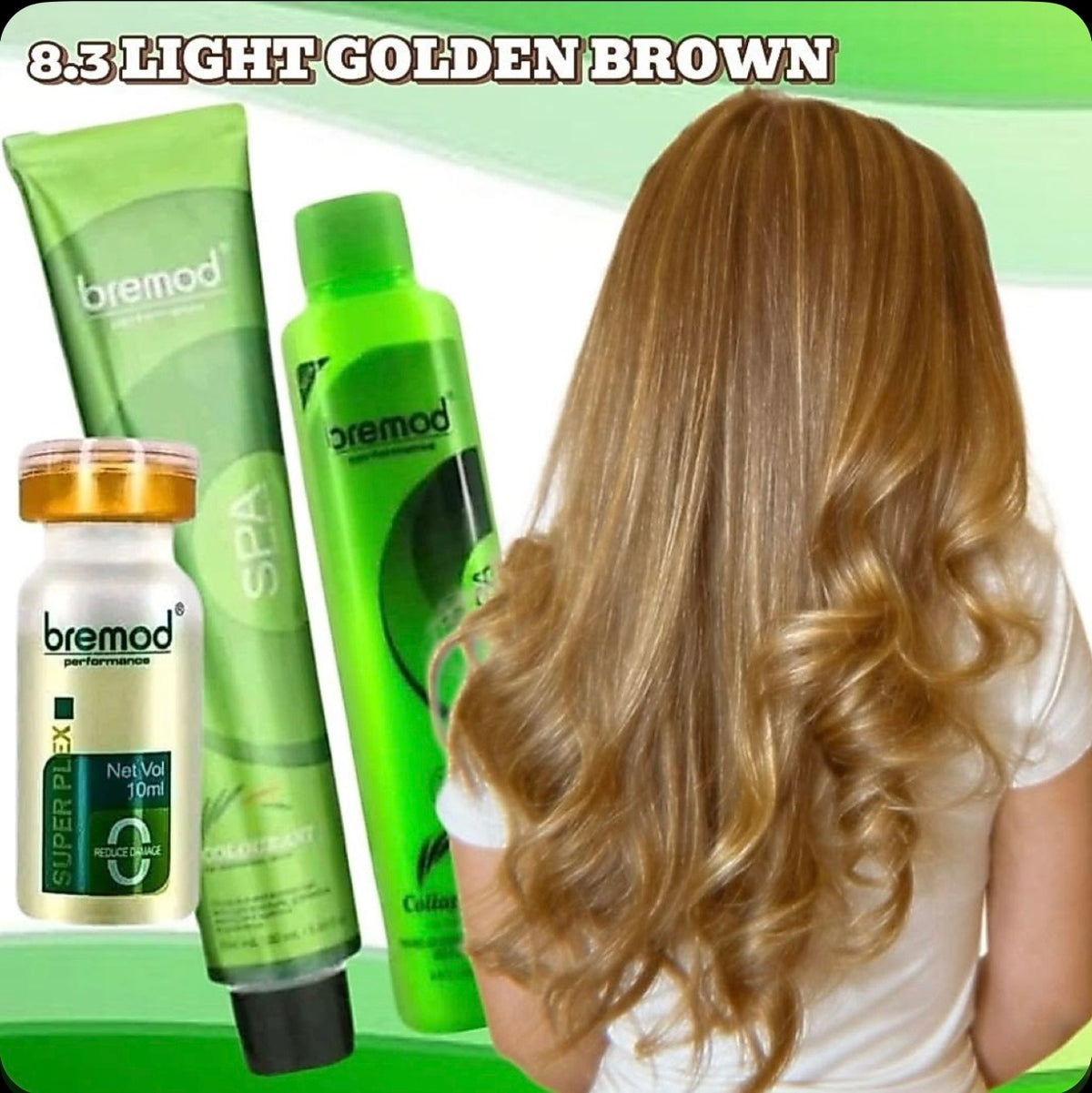 Bremod Hair Color Light Golden Brown 8.3