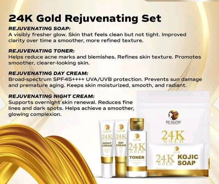 SY GLOW 24K GOLD
REJUVENATING SET with RESORCINOL