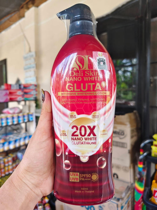 Deli Skin Nano White Gluta Intensive Whitening Lotion (Red)