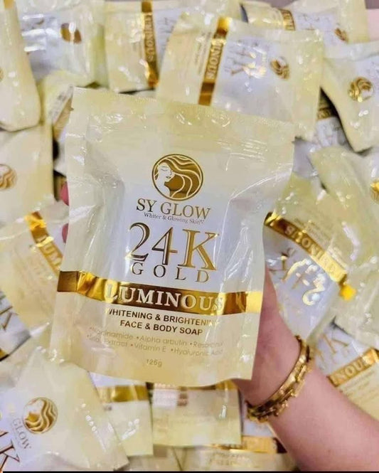 SY GLOW 24K GOLD LUMINOUS WHITENING & BRIGHTENING SOAP