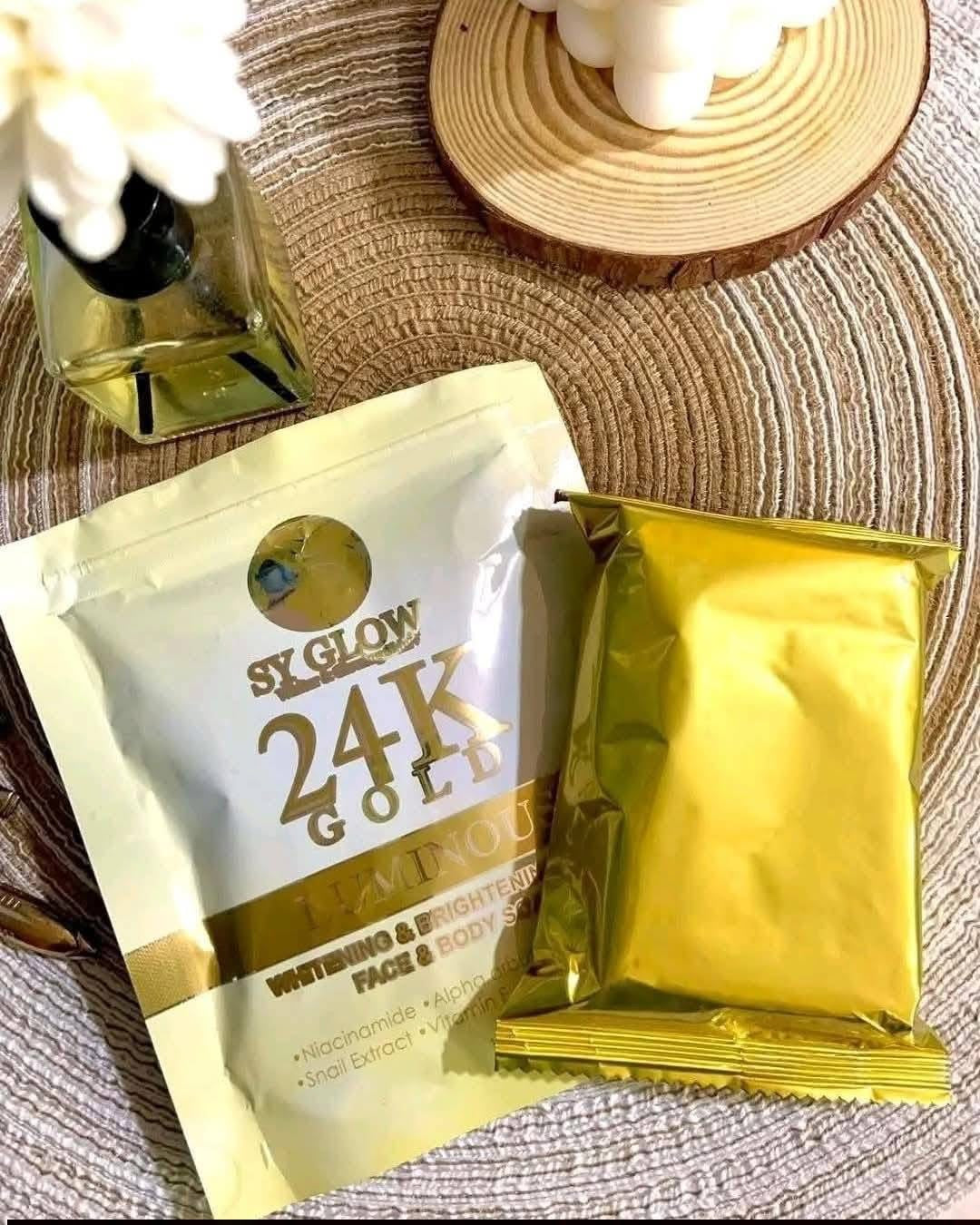 SY GLOW 24K GOLD LUMINOUS WHITENING & BRIGHTENING SOAP